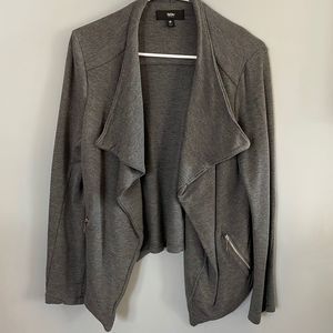 Mossimo Gray Open Front Draped Jacket